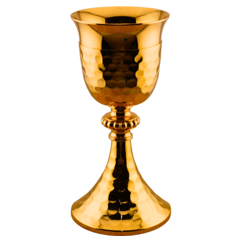 Przejdź do produktu Kielich mszalny włoski złocony młotkowany 21 cm