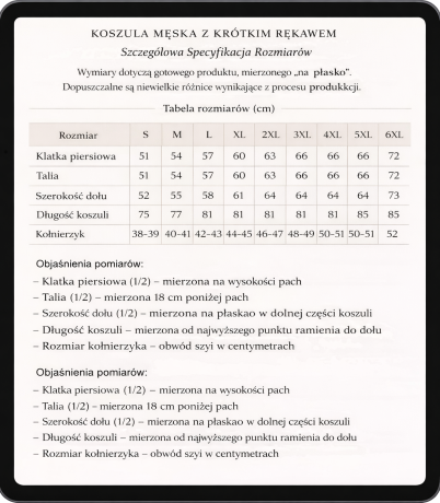 Przejdź do produktu Koszula kapłańska 100% bawełna granatowa krótki rękaw 