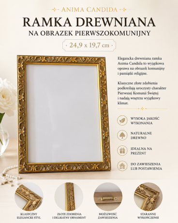 Przejdź do produktu Ramka drewniana Anima Candida 24.9x19.7 cm